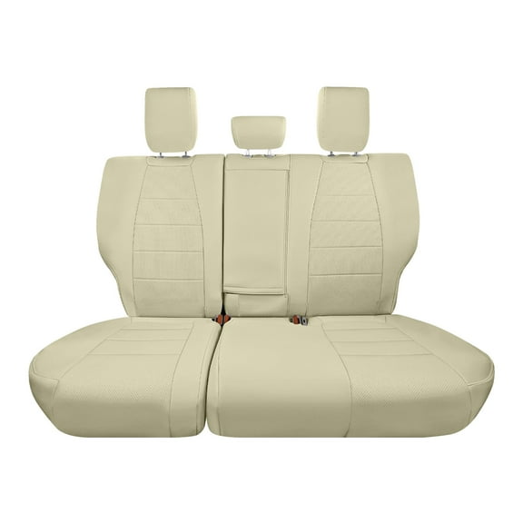 For 2017-2022 Honda CR-V LX | EX | EX-L FH Group PU Leather Custom Fit Car Seat Covers Water Resistant Rear Set - Solid Beige