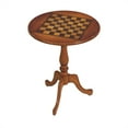 thumbnail image 2 of Colbert 22" Table de Jeu Piédestal Ronde en Burl de Cendre d'Olive, 2 of 7