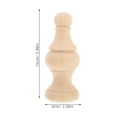 thumbnail image 2 of TABLZONE Unfinished Wooden Finials for Curtain Rods Khaki Decorative 1Pack, 2 of 8