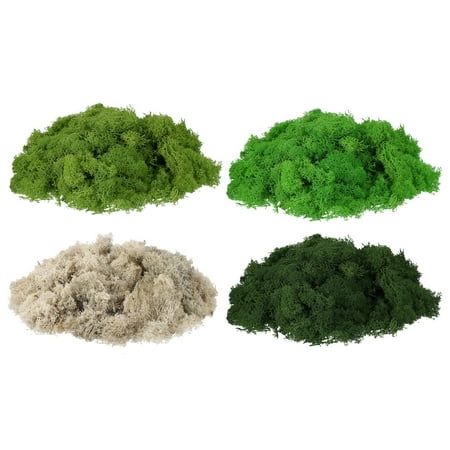 Uxcell Preserved Reindeer Moss, 7 oz Fake Moss for Crafts Artificial Dried Moss for Decoration, Craft, Terrariums, Potted Plants, Centerpieces Fairy Gardens (Light Green)