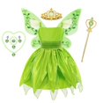 thumbnail image 3 of Disney-vestido de princesa Tiana para niñas, ropa de fiesta de cumpleaños, Carnaval, disfraz de campana Tinker, 3 of 5