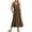 Coffee dresses for women, variant on Baikeli Womens Dresses on Sale Women's Fashion V-Neck Sleeveless Solid Pockets Patchwork Pullover Dress Womens Dressas