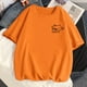 thumbnail image 1 of Camiseta 2023 de algodón para mujer, ropa Harajuku Kawaii con bolsillo y estampado de gato, holgada, informal, de manga corta, Y2k, 100%, 1 of 4