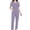 Pants-57Pink, variant on Scrub Sets for Women 2 Piece Outfits Straight Leg Elastic Waist Work Pants with Pockets T Yoga V Neck Short Sleeve T Shirts with Pockets Matching Uniform Set Nurse Work Wear