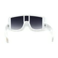 thumbnail image 2 of Multi Panel Shield Drop Temple Plastic Curved Top Racer Sunglasses White Smoke, 2 of 4
