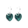 thumbnail image 3 of Juego de aretes y collar ZVEZDA de caucho con dije de corazón Plata Mexicana .925 Esmeralda, 3 of 5