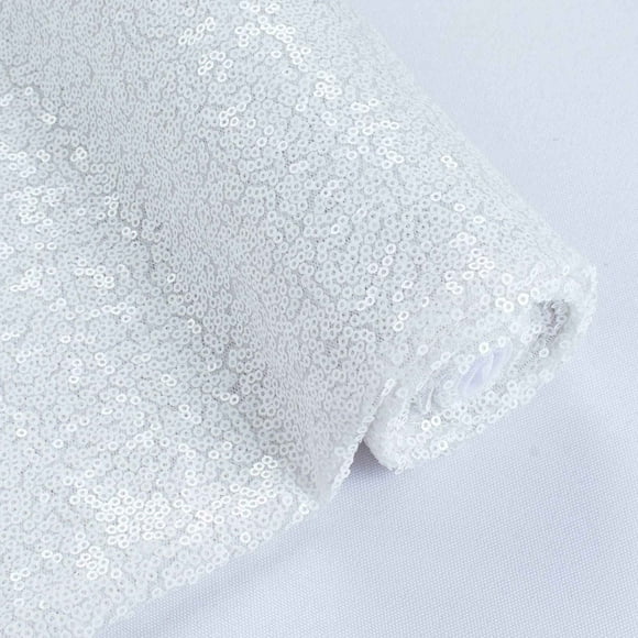 Partisout Sequin Fabric by The Yard Little Mermaid Fabrics Material 3 Feet for Sewing Clothes Wedding Birthday Dresses