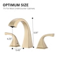 thumbnail image 7 of MAYEERTY 2-Handle 3-Hole 6-16" Widespread Bathroom Sink Faucet with Drain & Ceramic Discs, Brushed Gold, 7 of 7