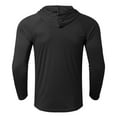 thumbnail image 5 of Fgnfyis Men's Lightweight Hoodie Summer Casual Pullover Sweatshirt with Raglan Sleeves Breathable Comfortable Streetwear for Daily Wear Mens Sweatshirt Black M, 5 of 5