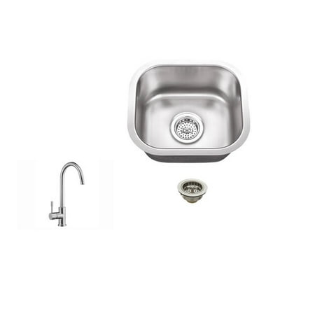 Soleil 14 5 X 13 Single Bowl Bar Sink With Faucet