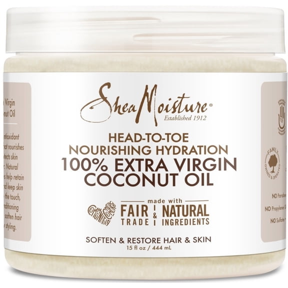 Shea Moisture 100% Extra Virgin Coconut Oil 15 oz (Pack of 4)