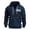 Navy, variant on Lovskoo Men's Multi-Pocket Cargo Fleece Hoodie Spring and Fall Printed Hooded Sweatshirt Half Zip Pullover Sweatshirt Black