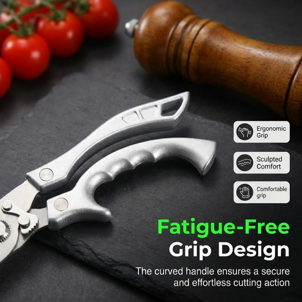 Multi-Purpose Kitchen Shears, 2026 Upgraded Heavy Duty Stainless Steel Kitchen Scissors, with Spring Loaded Handle, Stainless Steel Bone Cut Kitchen Scissors Poultry Shears