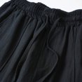 thumbnail image 5 of Guluxicc Men's Straight Leg Linen Pants with Pockets Elastic Waist Drawstring Solid Daily Casual Trousers for Summer Beach Vacation, 5 of 8