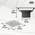 thumbnail image 4 of VIGO Elan Square Shower Drain in Chrome, 4 of 9