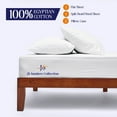 thumbnail image 3 of Js sanders 600 Tc Top Split Head Queen Sheet Set for Adjustable beds - Sleep Number Flex Sheets - 28" Split Top 100% Sheets - Cotton Sheet Set - White - 15 inch Deep pocket, 3 of 7