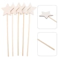 thumbnail image 2 of Kit de 10 varitas mágicas de madera con forma de estrella para niños: crea tu propia varita de princesa. Varita mágica de madera sin terminar para manualidades., 2 of 7
