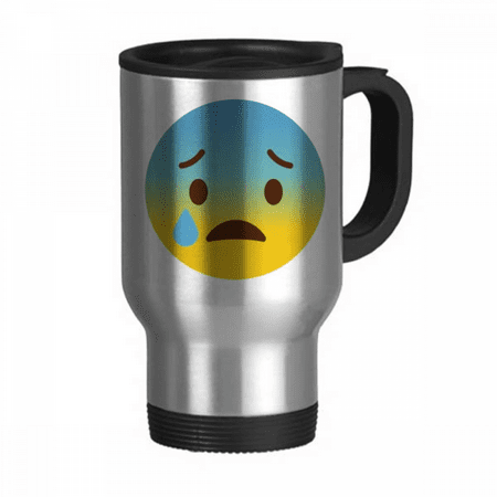 

Awkward Yellow Cute Online Chat Face Travel Mug Flip Lid Stainless Steel Cup Car Tumbler Thermos
