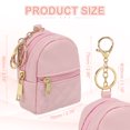 thumbnail image 2 of Uxcell Mini Mochila Linda Bolsa Cosmética para Mujeres Llavero Creativo de Cuero PU Rosa Oscuro, 2 of 7
