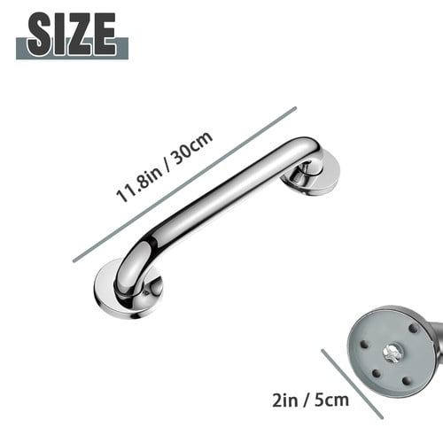 Elegant Choise 1/2PCS Stainless Steel Grab Bar Bathroom Safety Handicap Shower Tub Handle Support