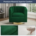 thumbnail image 4 of BELLEZE Swivel Accent Chair, Wide Modern Upholstered Armchair 360 Degree Swivel Comfy Single Sofa Side Chair for Living Room Bedroom Office - Zoe (Green), 4 of 7