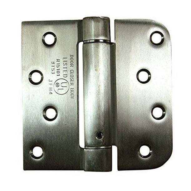 Stainless Steel Spring Hinges 4 Inch with 5/8 Inch Radius Square