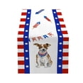 thumbnail image 2 of Nkmbld Independence Day Table Runner, Vintage Red White and Blue Table Cloth for Memorial Day Patriotic Party Kitchen Table Decoration, 2 of 8
