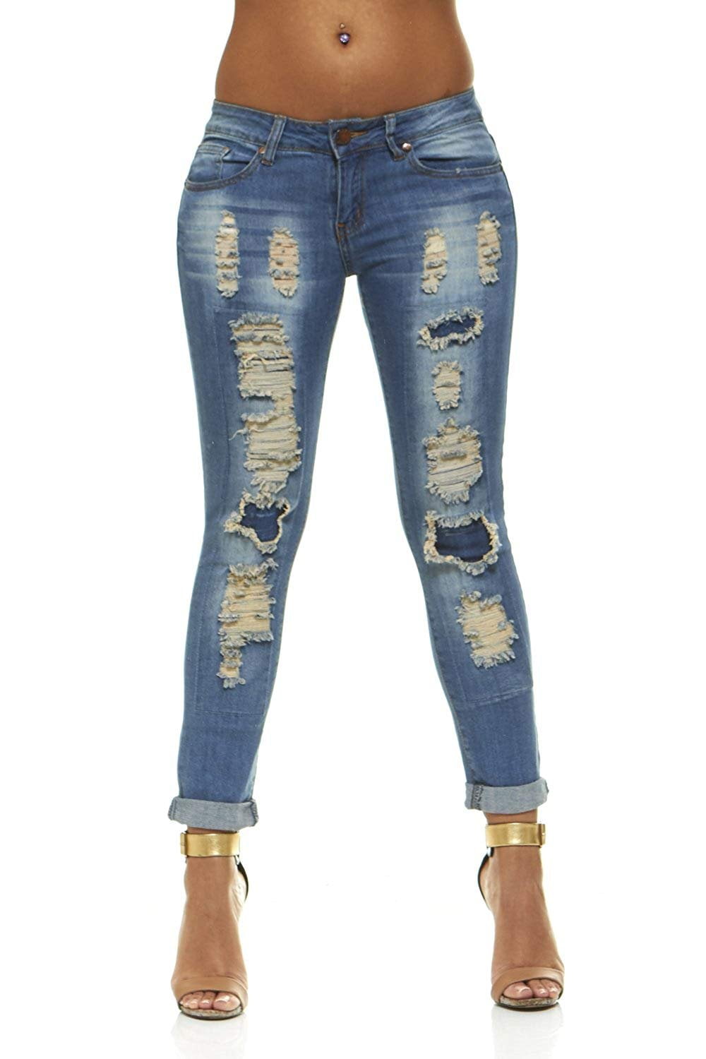 ripped and repaired jeans womens