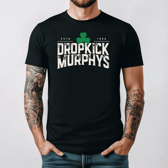 Dropkick Murphy Bold Streetwear Black Graphic Holiday Tee V14564,for unisex up to 3XL