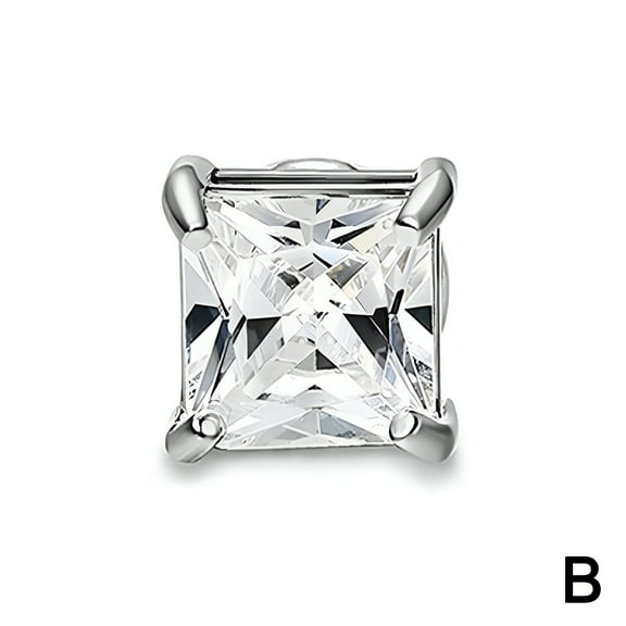 DESIGNICE Mens & Women Clip On Non-Piercing Earrings Zircon Magnetic Ear Stud Crystal