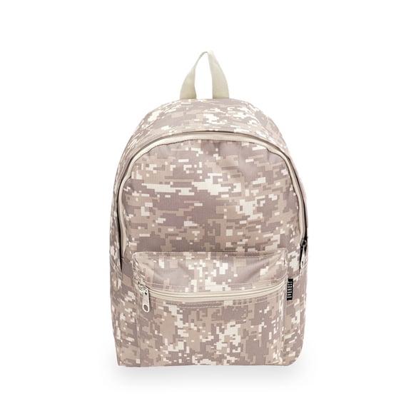 Everest 15" Digital Camo Basic Backpack, Digital Camo All Ages, Unisex DC1045K-DCAMO, Carrier and Shoulder Book Bag for School, Work, Sports, and Travel