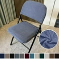 thumbnail image 3 of 1PC Elegant Home Folding Dining Soft Elastic Polyester Backrest Chair Cover - Stylish Office Computer Dustproof Chair, 3 of 8