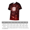 thumbnail image 6 of LAOLIUSN Men's AI Artificial Intelligence Graphic T-Shirt, Futuristic Techwear All Over Print Tee, M, 6 of 7