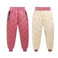 thumbnail image 2 of Kovlvoll Toddler Unisex Boys Girls Clothes Pants Fall Winter Thick Warm Outerwear High Waisted Trousers with Pockets, 2 of 3