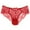 Red, variant on Panties Women Lace Low Waist Breathable Sexy Hollow Mesh Cotton Crotch Briefs Panty Ladies