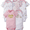 CASTLE, variant on Gerber Baby Girl Short Sleeve Onesies Bodysuits, 5-Pack