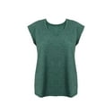 thumbnail image 4 of Spencer Womens Cap Sleeve Blouses T-Shirt V Neck Casual Loose Fit Basic Shirts Tank Tops Summer Tee (XL,Green), 4 of 10