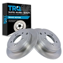 TRQ Rear Brake Rotors Set Solid Fits Select 2006-2010 Hyundai Azera 2007-2009 Kia Amanti