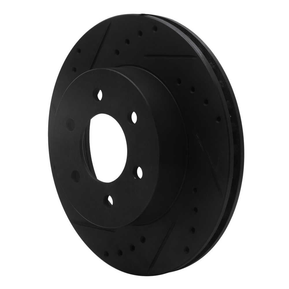 Dynamic Friction Company 633-40069L DFC Brake Rotor - Drilled And Slotted - Black