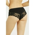 thumbnail image 2 of 6 Packs of SOFRA Women's Cotton Low Rise Scalloped Lace Bottom Hipster Panty Underwear - Style#5, 2 of 2