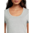 No Boundaries Scoop Neck Tee with Short Sleeves, 1 or 3-Pack, Women’s