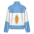 thumbnail image 6 of Jackets for Women Winter Coat Jackets Flannel Stand Collar Jacket(Argentina Flag,Size:S-4XL), 6 of 7