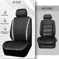 thumbnail image 4 of Car-Grand Bling Diamond Rhinestone Leather car seat covers full set waterproof universal shinning glitter crytal sparkle fit automotivve truck SUV Cute girl femal Multicolor, 4 of 9
