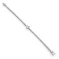 thumbnail image 3 of Gem Stone King 925 Sterling Silver Sky Blue Topaz and White Moissanite Tennis Bracelet for Women (4.81 Cttw, Gemstone Birthstone, Heart Shape 8MM, 7.25 inch), 3 of 6