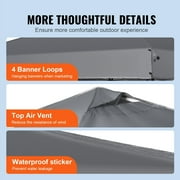VEVOR Pop Up Canopy Tent, 10 x 10 ft, 250 D PU Silver Coated Tarp, with Portable Roller Bag and 4 Sandbags, Waterproof and Sun Shelter Gazebo