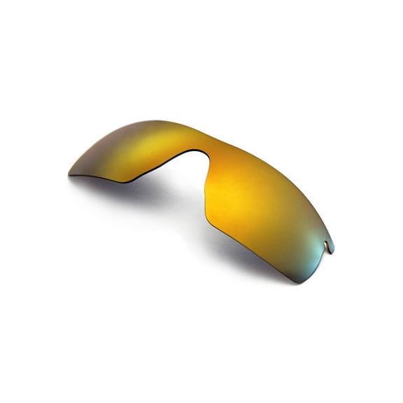 Walleva 24K Gold Mirror Coated Polarized Replacement Lenses for Oakley Radarlock Pitch Sunglasses