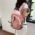 thumbnail image 3 of Mochila escolar para niñas Volver a la escuela Bolso de libros estética Bolso de viaje para computadora portátil (Rosa), 3 of 7
