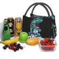 thumbnail image 3 of Fotbe Hungry Tyrannosaurus Bolsa Térmica Portátil con Estampado, Bolsa de Entrega de Alimentos Aislada, Bolsa Reutilizable de Gran Capacidad para Comidas y Supermercado, 3 of 6