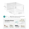 thumbnail image 6 of (2 pack) Shoe Boxes, 12pcs Clear Stackable Plastic Shoe Storage for Home Organize, 9.1 x 13.1 x 5.6 Inches,Fit up to US Size 9, 6 of 9