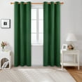 thumbnail image 5 of Deconovo Thermal Insulated 100% Blackout Curtains for Living Room Pack of 2, Linen Textured Window Curtains 84 inch Length with Gray Coating (Dark Forest, 42" x 84", 2 Panels), 5 of 9